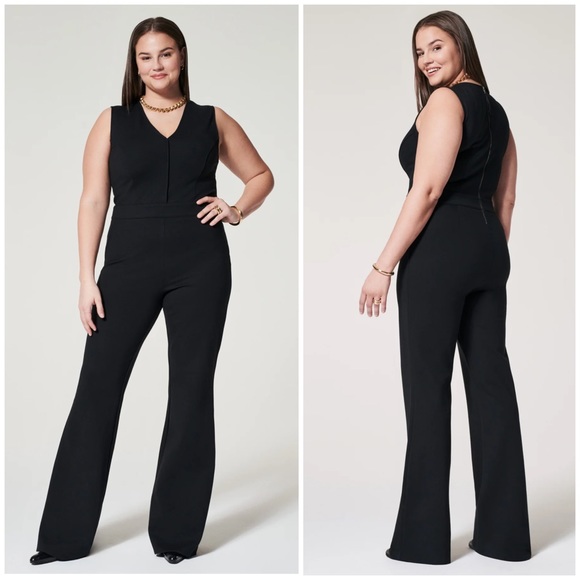 SPANX Sleeveless The Perfect Jumpsuit Classic Black MSRP $228 Womens Large - Picture 5 of 16